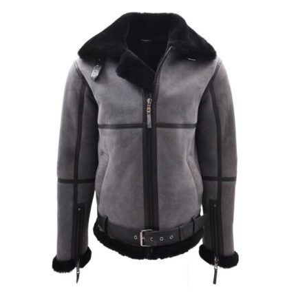 Original RAF Flying Sheepskin Jacket Tyler Grey Black Shearling