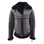 Original RAF Flying Sheepskin Jacket Tyler Grey Black Shearling