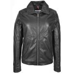 Womens Real Leather Blazer Jacket Black Double Breasted Sista