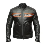 Bill Goldberg Harley Davidson Jacket Classic Harley Davidson Motorcycle Jacket Black & Orange