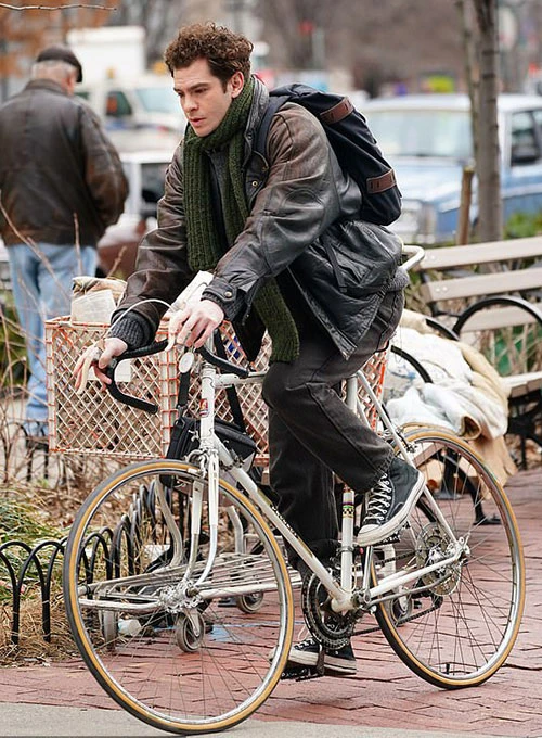 ANDREW GARFIELD TICK TICK BOOM LEATHER JACKET