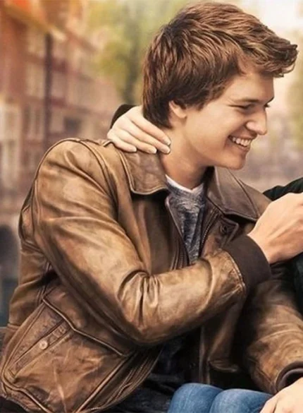 ANSEL ELGORT THE FAULT IN OUR STARS LEATHER JACKET