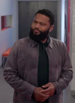 ANTHONY ANDERSON BLACK-ISH LEATHER JACKET