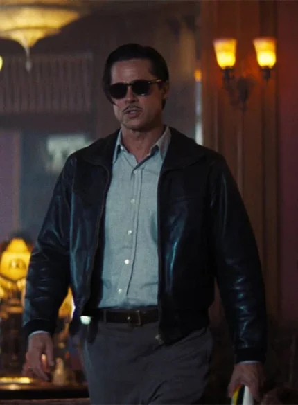 BRAD PITT BABYLON LEATHER JACKET