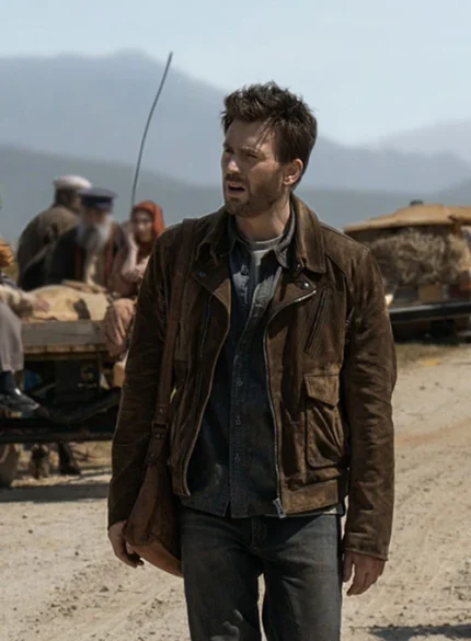 CHRIS EVANS GHOSTED LEATHER JACKET