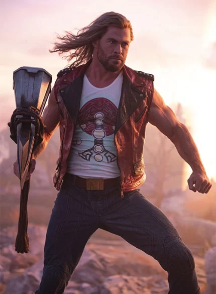 CHRIS HEMSWORTH THOR LOVE AND THUNDER LEATHER VEST