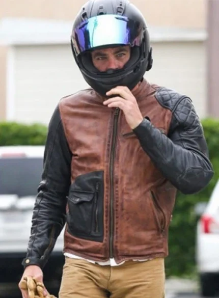 CHRIS PINE LEATHER JACKET