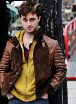 DANIEL RADCLIFF HORNS LEATHER JACKET