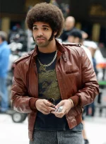 DRAKE GRAHAM ANCHORMAN 2: THE LEGEND CONTINUES LEATHER JACKET