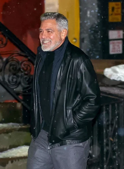 GEORGE CLOONEY LEATHER JACKET