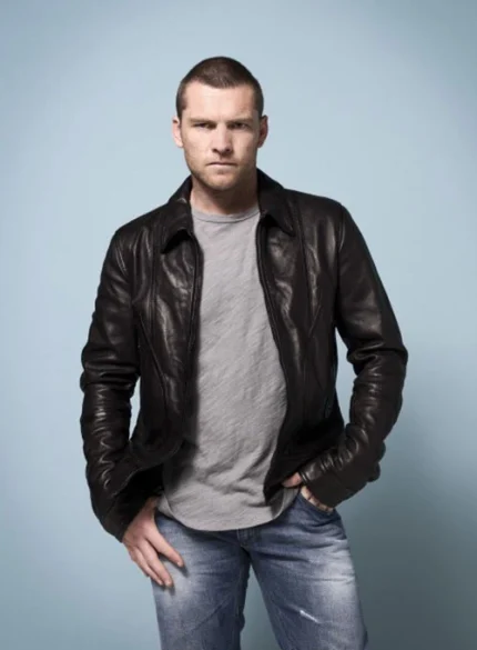 SAM WORTHINGTON LEATHER JACKET #1