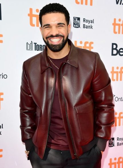 DRAKE GRAHAM TORONTO FILM FESTIVAL LEATHER JACKET