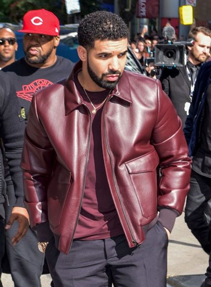 DRAKE GRAHAM TORONTO FILM FESTIVAL LEATHER JACKET